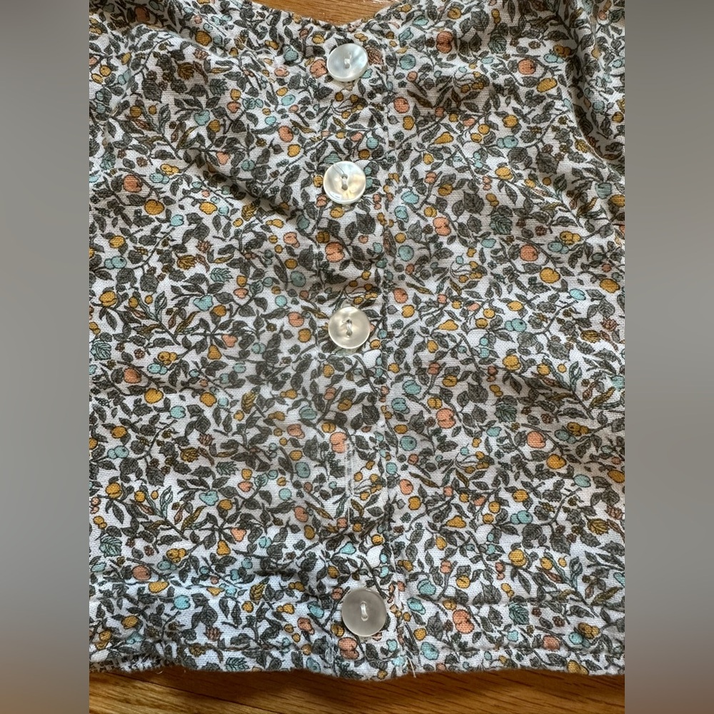 Abercrombie & Fitch Floral Linen Blend Two Piece Cropped Tank and Shorts Set M - Picture 5 of 11